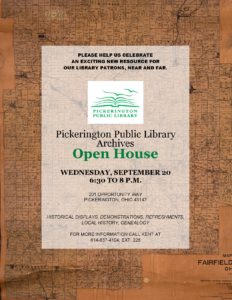 Archives Open House invitation. 